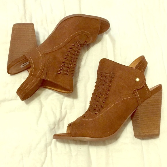 Not Rated Shoes - {Not Rated} NEW Suede Peep Toe Booties